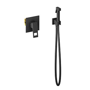 Смеситель встроенный с гигиеническим душем Timo Briana 7189/03SM черный фото