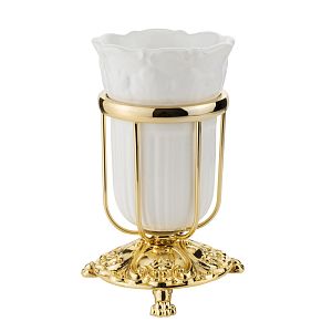 Cтакан настольный Migliore Elisabetta, керамика/золото 17053 фото
