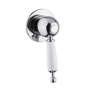 Смеситель скрытого монтажа Migliore Oxford монокомандный, ручка белая, хром 19137 фото