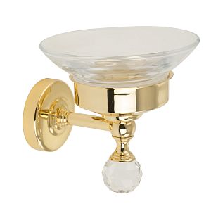Mыльница Migliore Amerida настенная, стекло/золото/Swarovski 16593 фото