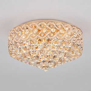 Накладная люстра Eurosvet 3296/8 золото/прозрачный хрусталь Strotskis фото