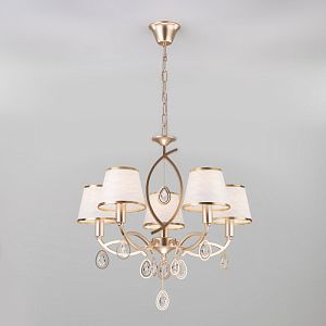 Подвесная люстра Eurosvet 60091/5 перламутровое золото фото