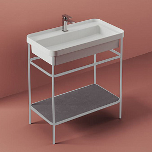 Artceram Fuori Scala Металлическая структура 40x57хh83см с раковиной на 1 отв, напольная, цвет: белый матовый фото