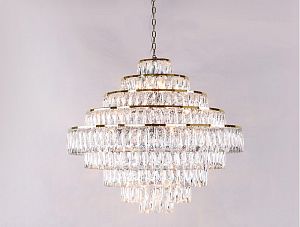 Каскадная люстра Newport 10125+14/C gold фото