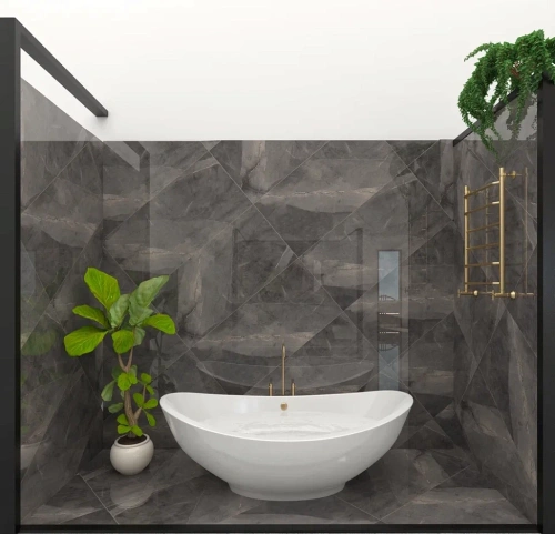 Керамогранит Usak Seramik Pulpis Dark Polished Technical Porcelain 60x120 фото 2