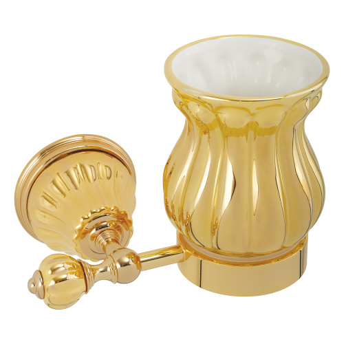 Стакан Migliore Olivia настенный, керамика золото/золото 24646