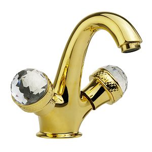 Смеситель для раковины Migliore Axo Swarovski, золото 18510 фото