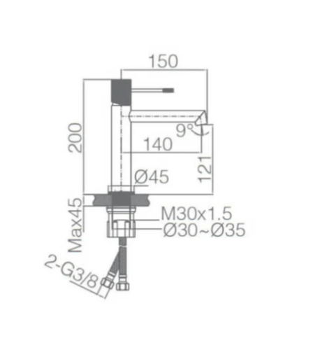 Смеситель для раковины IMEX BDD038-1GC фото 3