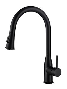 Смеситель для кухни с выдвижной лейкой Timo Saona 2336/03FL черный фото