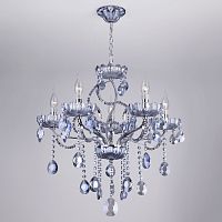 Подвесная люстра Eurosvet 3015/5 хром/лазурный хрусталь Strotskis фото