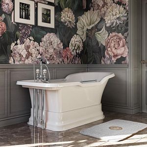 Ванна Migliore Impero Podium 180x87хH76 см бел, подиум бел, слив/перелив хром 25812 фото