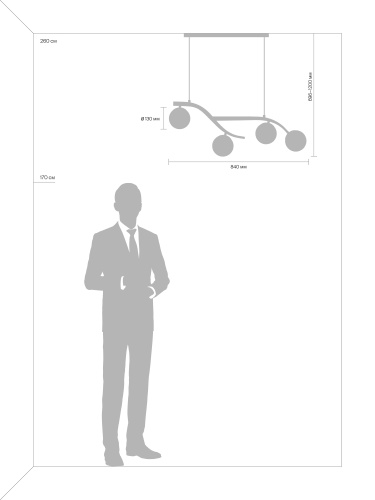 Подвесной светильник Freya FR8014PL-04BS фото 6