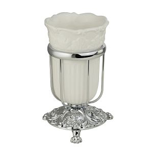 Cтакан настольный Migliore Elisabetta, керамика/хром 17019 фото