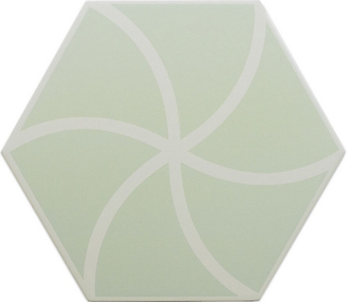 Керамогранит DNA Tiles Fancy 127013 Waves Mint 20х23