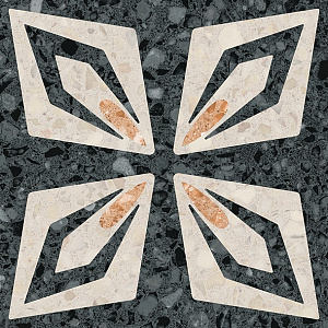 Керамогранит 4FCE Vietri-R Negro 20x20 фото