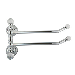 Полотенцедержатель Migliore Cristalia двойной поворотный L40 см, хром/Swarovski 16810 фото