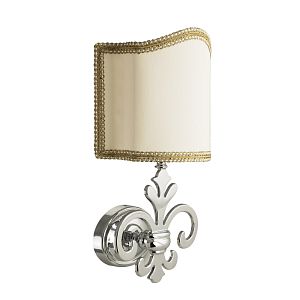 Светильник настенный Migliore Mirella, H37хL21хP13 см, ткань/хром 17257 фото