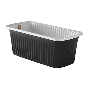 Ванна Migliore Olivia Panello 174x83хH66 см белая, панель черная, слив/перелив бронза 24376 фото