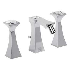 Смеситель для биде Migliore Opera на 3 отверстий, хром/Crystal 19038 фото