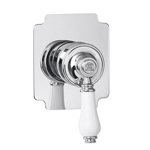 Смеситель скрытого монтажа Migliore Ermitage монокомандный, ручка белая, хром 18622 фото