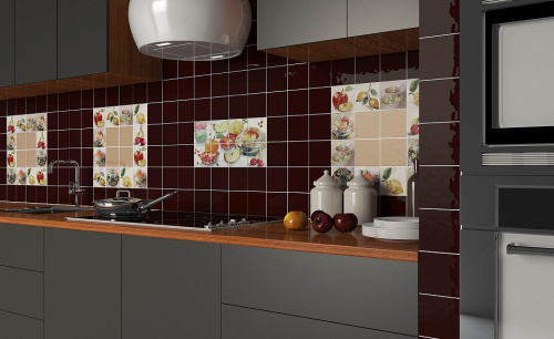 Плитка ABS0301 Marron Milano Brillo 10х10 фото 2