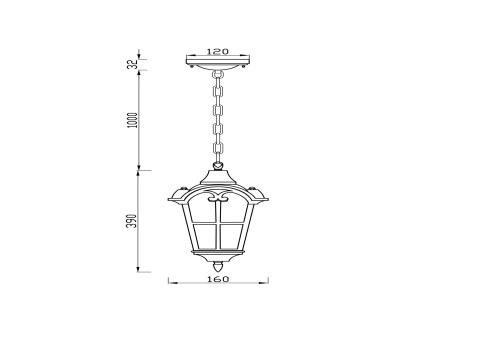 Подвесной светильник Outdoor O413PL-01BZ фото 2