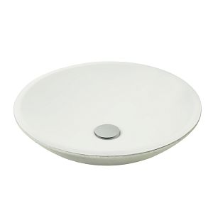 Раковина накладная Migliore Arena круглая D46 см, белая/серебро, глянцевая 31566 фото