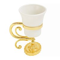 Стакан Migliore Edera настольный, керамика/золото 16953 фото