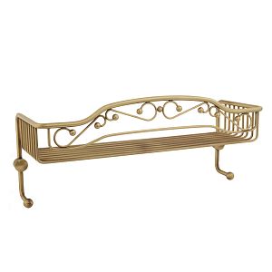 Решетка Migliore Complementi большая одинарная с двумя крючками L40xP15xH15 см, бронза 22024 фото