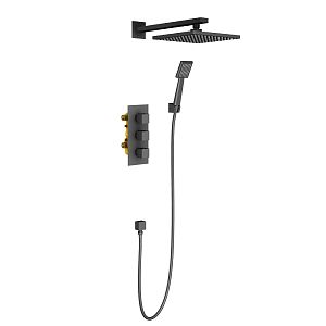 Душевая система встроенная с термостатом Timo Tetra-thermo SX-0179/03SM черный фото