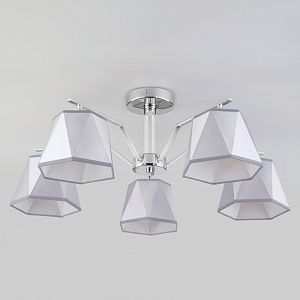 Люстра на штанге Eurosvet 60076/5 хром фото