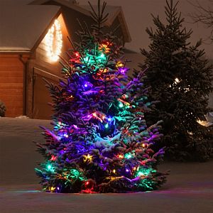 Светодиодная нить Eurosvet 400-101 мульти с эффектом мерцания 10м IP65 фото