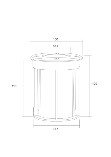 Встраиваемый светильник Outdoor O043DL-01S фото 5