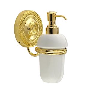 Дозатор жидкого мыла Migliore Montecarlo настенный, керамика/золото 31501 фото