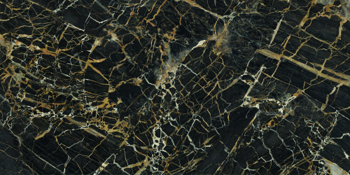 QUA Granite Black Golden 120x60 черный полированная фото 2