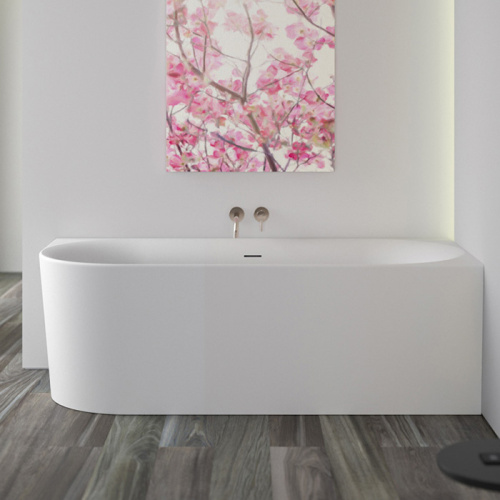 KNIEF Fresh Left Ванна пристенная, угол справа, 180х80х60см, цвет: белый