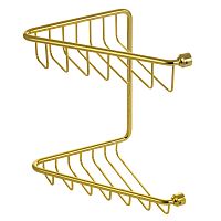 Решетка угловая Migliore Complementi двойная L16xP16xH25 см, золото 22054 фото