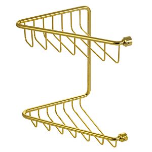 Решетка угловая Migliore Complementi двойная L16xP16xH25 см, золото 22054 фото