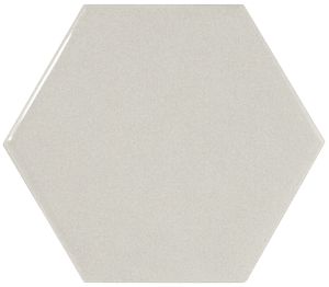 Equipe Scale Настенная керамическая плитка Hexagon Light Grey 10.7x12.4 глазурованный глянцевый фото