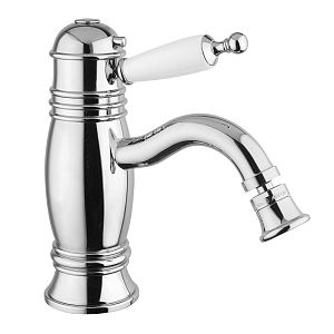 Смеситель для биде Migliore Oxford монокомандный термостат, ручка (сверху) белая, хром 19123 фото