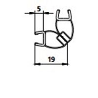 Kermi Магнитный профиль 200см,, для двери откр,наружу (1235) 1шт фото