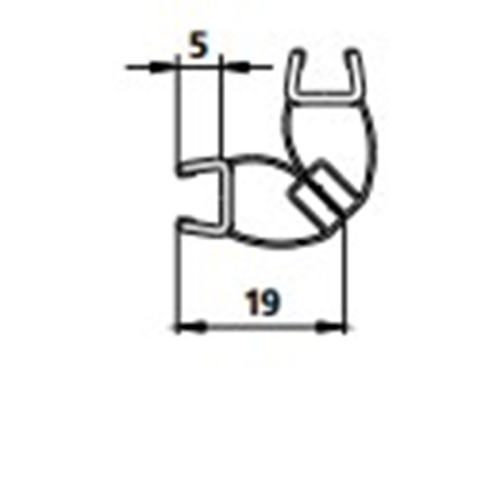 Kermi Магнитный профиль 200см,, для двери откр,наружу (1235) 1шт