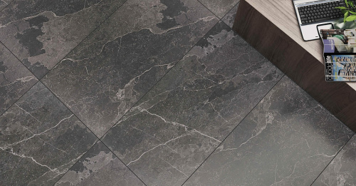 Керамогранит Kutahya Seramik Gemstone Anthracite Rectified Lappato 60x120 фото 2