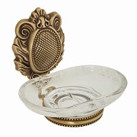 Мыльница Migliore Cleopatra настенная, стекло прозрачное/бронза 16623 фото