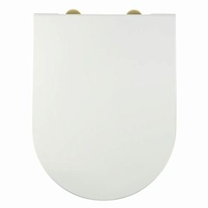 Крышка/сиденье унитаза Migliore Monaco Standart, с системой Microlift, цвет Белый/золото 32076 фото