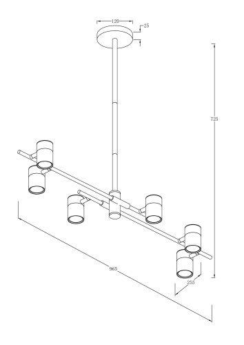 Подвесной светильник Freya FR5201PL-06B фото 6