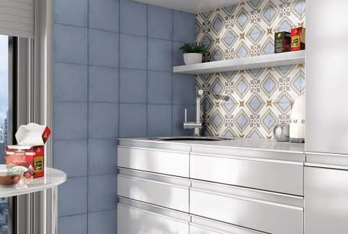 Керамогранит 24389 Art Nouveau Sky Blue 20х20 фото 2