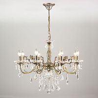 Подвесная люстра Eurosvet 3281/8 античная бронза/прозрачный хрусталь Strotskis фото
