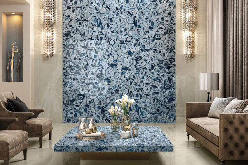 Керамогранит L315449MF6 Agata Blu Lucido 300х150 фото 2