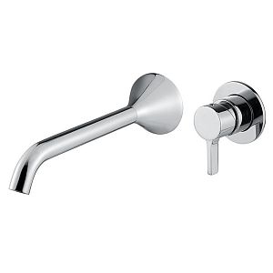 Смеситель для раковины Migliore Sirius скрытого монтажа монокомандный настенный, на 2 отверстий излив L21 см, хром 28181 фото